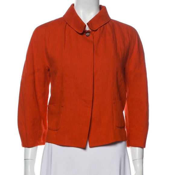 Cute Red short linen jacket - Picture 1 of 4